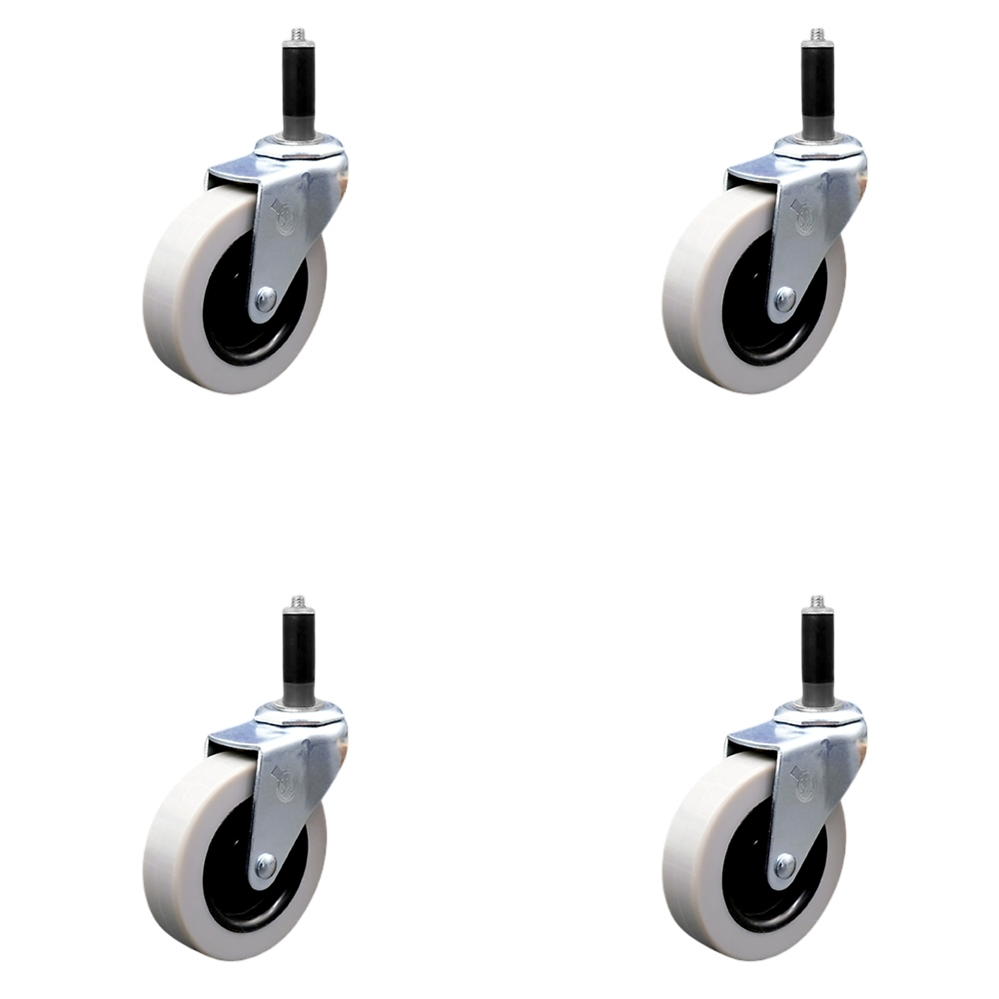 Service Caster, 3in. Stem Casters, Wheel Diameter 3 in, Caster Type Swivel, Package (qty.) 4, Model# SCC-EX05S310-TPRS-1-4